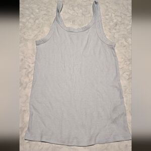 American Eagle Outfitters Baby Blue Ribbed Tank Medium